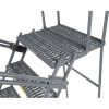 Grip Step Top Platform of Industrial Steel Rolling Ladder