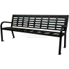 Lasting Impressions Commercial 66"L Steel Bench, Black