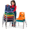 Jonti-Craft&#174; Berries&#174; Plastic Chair with Chrome-Plated Legs - 12" Ht - Orange