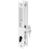 Prime-Line C 1129 Sliding Door Flush Handle Set, Keyed, White Diecast