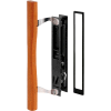 Prime-Line C 1130 Sliding Door Handle Set, Black Diecast, Wood Pull, Croft