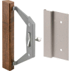 Prime-Line C 1186 Sliding Door Handle Set, Wood Handle, Trimview