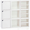 Way Basics Stackable 9 Cube Storage, White
