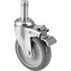 Nexel® Stainless Steel Stem Casters - Set of (4) 5in Polyurethane, (2) with Brakes 1200 Lb. Cap.
																			
