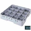 Cambro 16S1214110 - Camrack Glass Rack 16 Compartments 12-5/8" Max. Height Black NSF - Pkg Qty 2