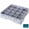 Cambro 16S318414 - Camrack Glass Rack 16 Compartments 3-5/8" Max. Height Teal NSF - Pkg Qty 5
