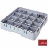 Cambro 16S534163 - Camrack Glass Rack 16 Compartments 6-1/8" Max. Height Red NSF - Pkg Qty 4