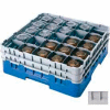 Cambro 25S1058151 - Camrack Glass Rack Low Profile 25 Compartments 11" Max. Height Soft Gray - Pkg Qty 2
