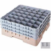 Cambro 36S434151 - Camrack Glass Rack Low Profile 36 Compartments 5-1/4" Max. Height Soft Gray - Pkg Qty 4
