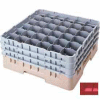 Cambro 36S434163 - Camrack Glass Rack Low Profile 36 Compartments 5-1/4" Max. Height Red - Pkg Qty 4