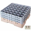 Cambro 36S434184 - Camrack Glass Rack Low Profile 36 Compartments 5-1/4" Max. Height Beige - Pkg Qty 4