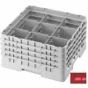 Cambro 9S638163 - Camrack Glass Rack 9 Compartments 6-7/8" Max. Height Red NSF - Pkg Qty 3