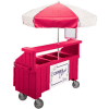 Cambro CVC72158 - Camcruiser Vending Cart, 1 full size pan, 6" deep, Hot Red