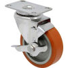 Durable Superior Casters Swivel Top Plate Caster - 4&quot;Dia. Sterolizer with Top Lock with Alum Core