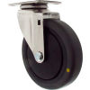 Durable Superior Casters Swivel Top Plate Caster - 4&quot;Dia. Conductive Thermo Rubber with No Brk