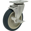 Durable Superior Casters Swivel Top Plate Caster - 3&quot;Dia. Poly-Pro with Tech Lock