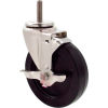 Durable Superior Casters Swivel Stem Caster - 3&quot;Dia. Soft Rubber/Tread with Top Lock, 1-1/2&quot;H Stem