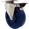 Durable Superior Casters Swivel Top Plate Caster - 4&quot;Dia. Duralastomer with Tech Lock