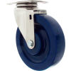 Durable Superior Casters Swivel Top Plate Caster - 5&quot;Dia. Duralastomer with Top Lock Brake