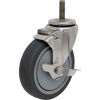 Durable Superior Casters Swivel Stem Caster - 3&quot;Dia. Thermo-Pro with Tech Lock Brk, 1-1/2&quot;H Stem