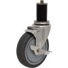 Durable Superior Casters Expansion Stem Caster - 4&quot;Dia. Thermo-Pro, Precise Bearing, Tech Lk Brk
