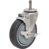 Durable Superior Casters Swivel Stem Caster - 5&quot;Dia. Thermo-Pro, Bearing w/ Tech Lock, 1-3/8&quot;H Stem