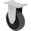 Durable Superior Casters Rigid Top Plate Caster - 4&quot;Dia. Conductive Thermo Rubber with No Brk
