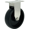 Durable Superior Casters Rigid Top Plate Caster - 4"Dia. Polyolefin with No Brake - 300 Lb. Cap.
