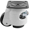 Foot Master® Swivel Plate Ratchet Leveling Caster GDR-80F - 1100 Lb. - 50mm Dia. Nylon Wheel