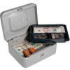Barska Cash Box With Combination Lock CB11784 8" x 6-5/16" x 3-1/2" Gray
