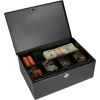 Barska Cash Box With Tray With Keyed Lock CB11792 11-1/2" x 7-3/4" x 4-3/8" Dark Gray