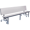 NPS® 7' Mobile Convertible Bench Unit - Particleboard Top - Gray