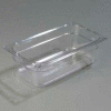 Carlisle 1026107 - Topnotch® One-Third Size Food Pan 12-3/4" x 7", Clear - Pkg Qty 6
