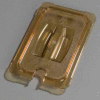 Carlisle 10471U13 - Topnotch® Universal Handled Notched Lid 12-3/4" x 7", Amber - Pkg Qty 6