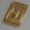 Carlisle 10490U13 - Topnotch® Universal Handled Lid 10-1/4" x 6-3/8", Amber - Pkg Qty 6