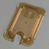 Carlisle 10537U13 - Topnotch® Universal Flat Notched Lid 6-3/4" x 4-1/4", Amber - Pkg Qty 6