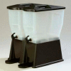 Carlisle 1085303 - Trimline Economy Beverage Server, 3 Gal., Double Base, Rectangular, Clear, Black