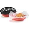 Carlisle 033305 - Bread And Bun Basket Oval Basket, 9-1/4" x 6", Red