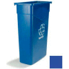 Carlisle TrimLine Rectangle RECYCLE Waste Container 23 Gallon, Blue - 342023REC14