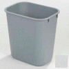 Carlisle Rectangle Office Wastebasket 28 Qt., Gray - 34292823 - Pkg Qty 12