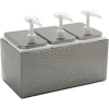 Carlisle 38503 - Topping Rail W/3 Standard Pumps & Jars, 14-7/16", 7-3/4", 12-1/2",Stainless Steel