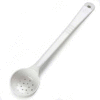 Carlisle 397102 - Perforated Measure Miser Spoon, Long Handle 3 Oz., White - Pkg Qty 12