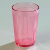 Carlisle 400855 - Crystalon® Stack-All® SAN Tumbler 8.3 Oz., Rose, Ribbed Texture - Pkg Qty 48