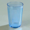 Carlisle 401054 - Crystalon® Stack-All® SAN Tumbler 9-1/2 Oz., Blue, Ribbed Texture - Pkg Qty 48
