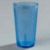 Carlisle 401654 - Crystalon® Stack-All® SAN Tumbler 16 Oz., Blue, Ribbed Texture - Pkg Qty 48