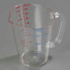 Carlisle 4314307 - Polycarbonate Measure Cup, 1 Quart, Clear - Pkg Qty 6