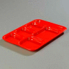 Carlisle 4398805 - Right-Hand Heavy Weight Compartment Tray, Red - Pkg Qty 12