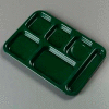 Carlisle 4398808 - Right-Hand Heavy Weight Compartment Tray, Forest Green - Pkg Qty 12