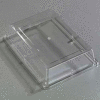 Carlisle 44414C07 - Designer Displayware Cover For 14" x 10" Wide Rim Rectangle Platter, Clear - Pkg Qty 12