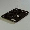 Carlisle 61403 - Left-Hand 6-Compartment Tray, Black - Pkg Qty 24
